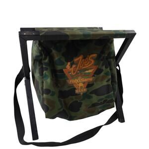Vintage Camel Cigarettes Joes Fish & Game Camo Seat